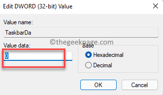 Dword (32 Bit) Değerini Düzenle Değer Veri 0 Tamam