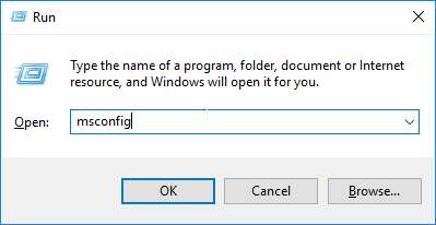 msconfig menjalankan instruksi di memori yang direferensikan windows 10