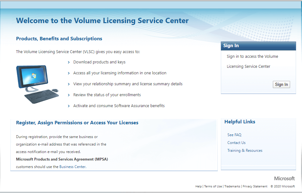 Centrul de servicii pentru licențierea volumului