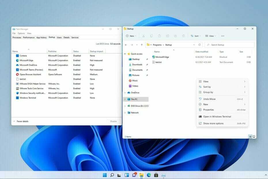 Windows 11 oppstartsmappe