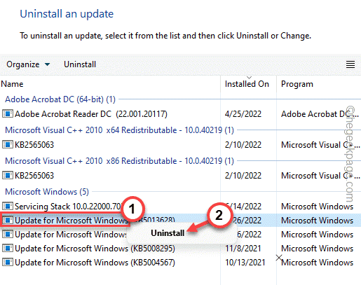 Windows-Updates deinstallieren Min
