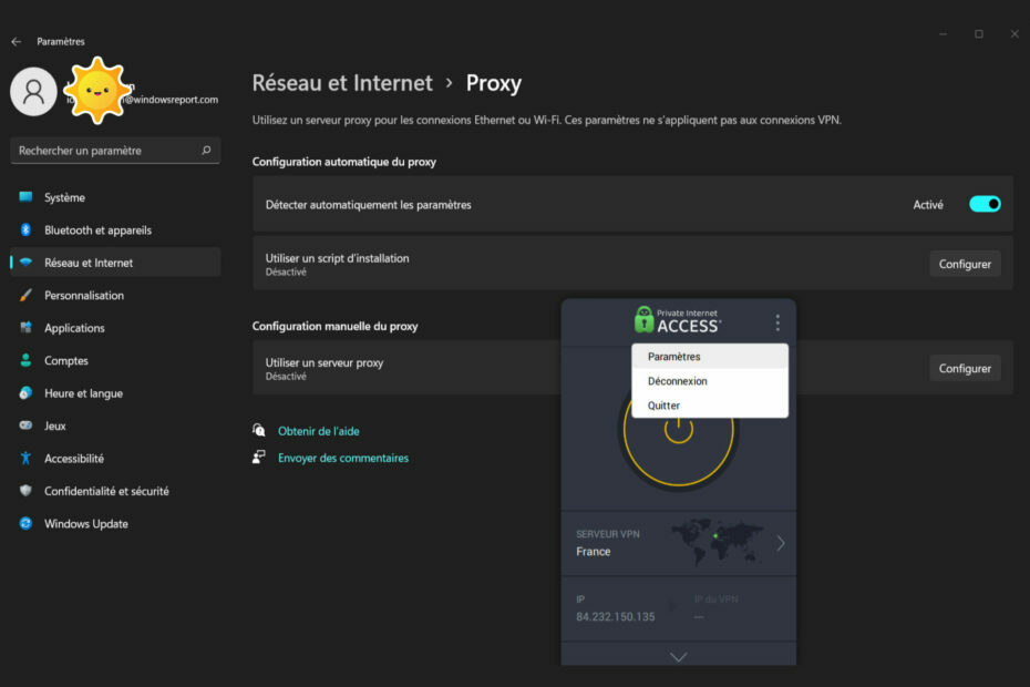 VPN et proxy – komentarų konfigūravimo priemonė VPN avec proxy