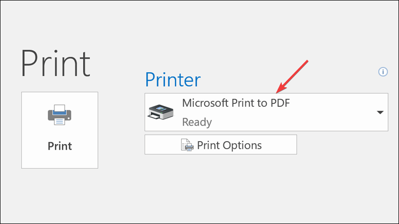 Microsoft Print a PDF