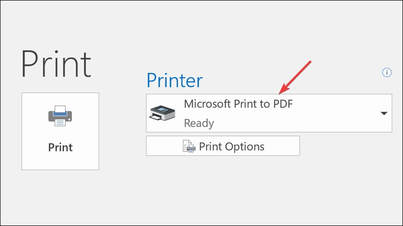 Microsoft Natisni v PDF