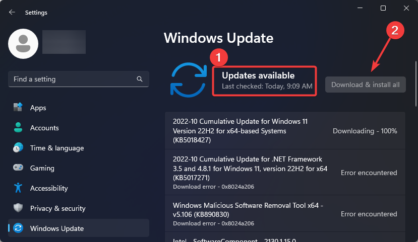 Windows-Update verfügbar