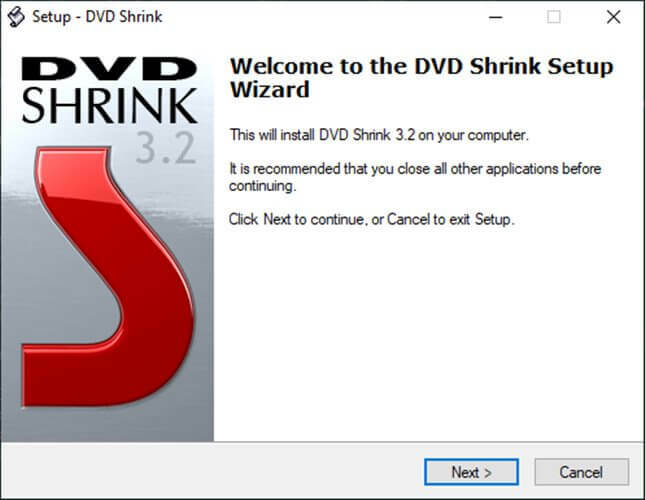 Инсталиране на DVDShrink
