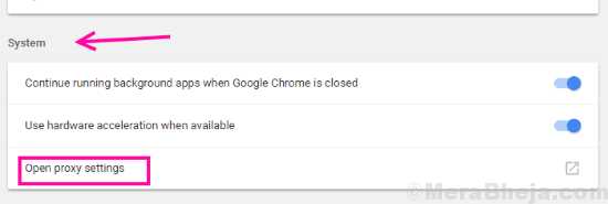 เครือข่าย Proxy Err เปลี่ยน Chrome