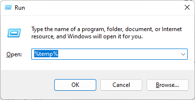 perintah temp menjalankan windows