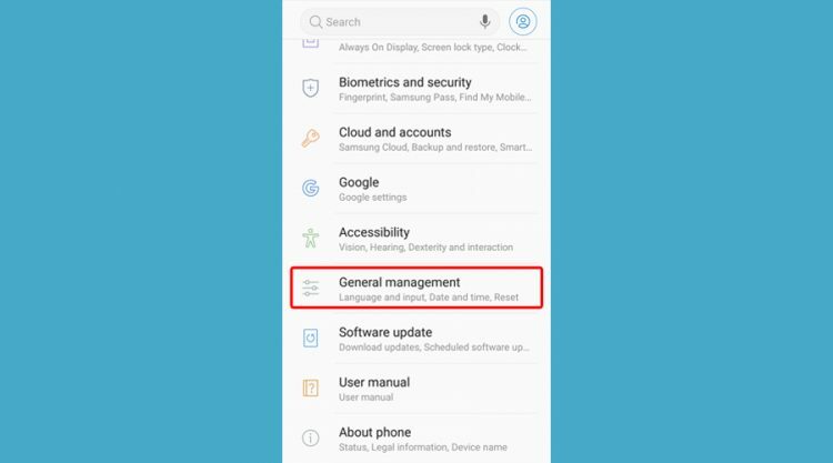 Android- zeigt-allgemeine-Verwaltung