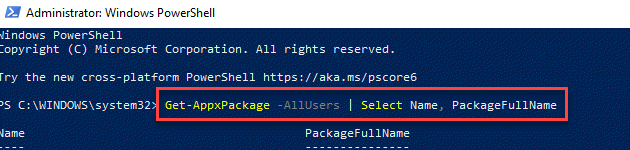 Windows Powershell Ejecutar Get Appxpackage Comando Enter