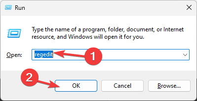 Regedit RUN COMMAND - Eliminați editarea cu Clipchamp din meniul contextual pe Windows 11