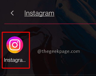 Öffnen Sie Instagram Ap Min