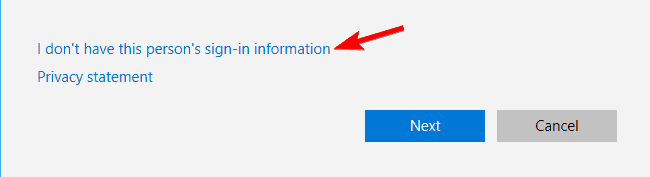 ฉันไม่มีข้อมูลการลงชื่อเข้าใช้ของบุคคลนี้ แอป Windows 10 จะไม่เปิดขึ้น