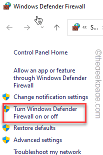 Ieslēdziet Windows Defender Min