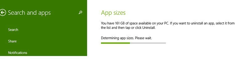 veľkosti aplikácií Windows 8