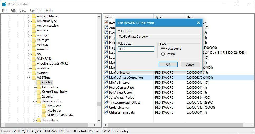 config-2 une erreur s'est produite lors de la synchronisation de Windows avec time.windows.com
