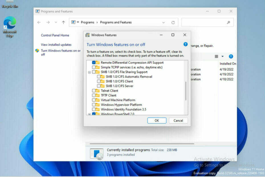 Server Message Block 1 ya no formará parte de Windows 11 Home de forma predeterminada