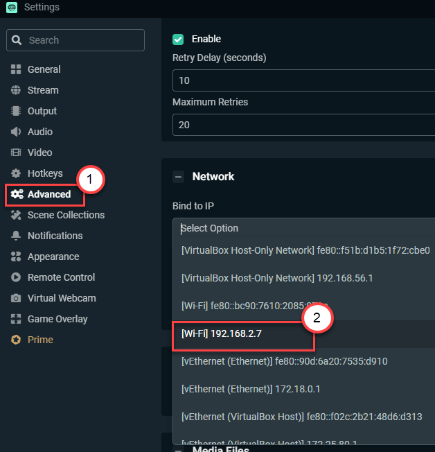 Привязать Ip Min