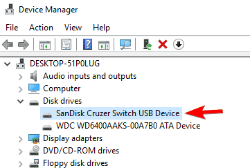 აპარატურის უსაფრთხოდ ამოღება არ აჩვენებს მოწყობილობების დისკის დისკებს USB მასობრივი შენახვის თვისებებს