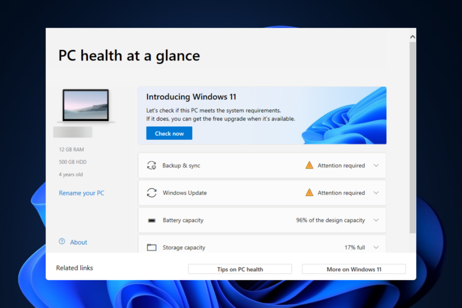 PC Health Check nicht installiert