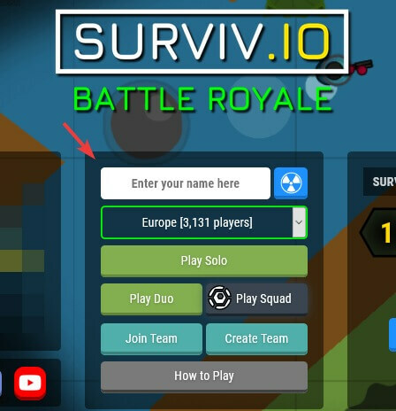 suriv.io hrát hry Battle Royale v prohlížeči