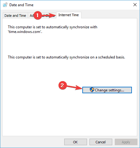 Windows Time -palvelu puuttuu