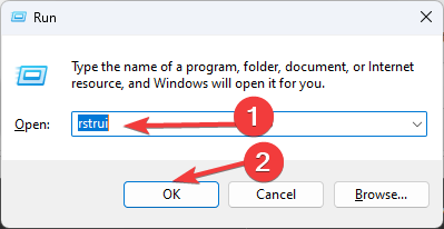 פקודה rstrui נקודת שחזור של שורת המשימות תצוגה מקדימה של תמונה ממוזערת נעלמת מהר מדי ב- Windows 11