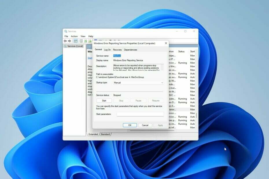 Cómo deshabilitar el servicio de informe de errores de Windows en Windows 11