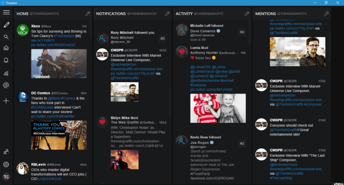 „Twitter“ programa „Tweeten“ beta atnaujinta į 1.5 versiją