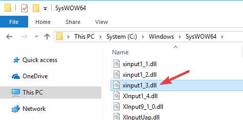 Xinput1_3.dll manca Windows 8