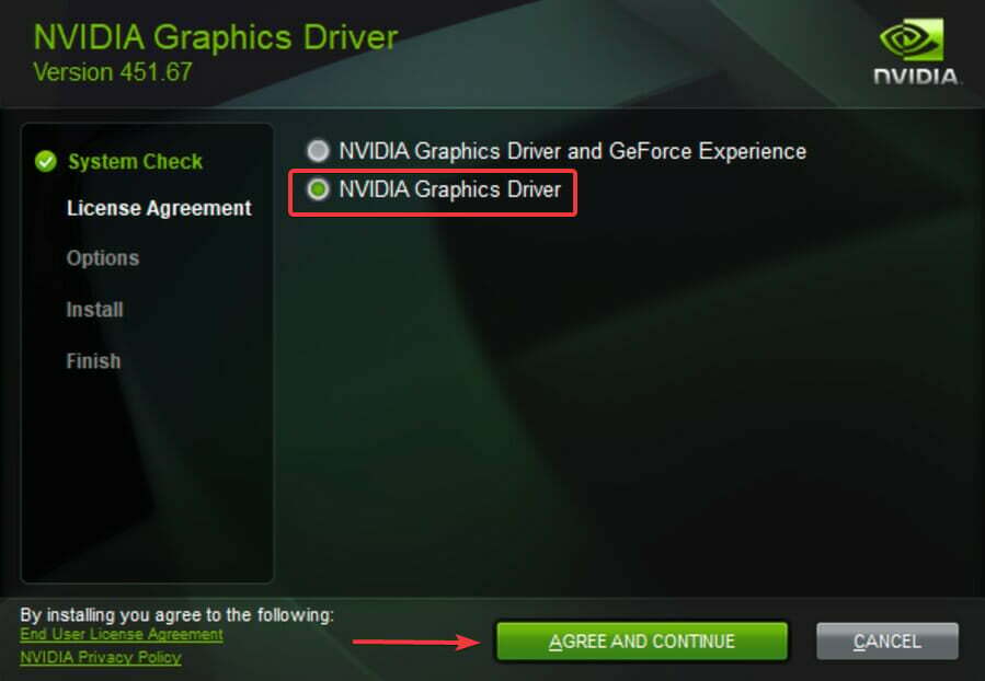 встановити графічний драйвер Nvidia