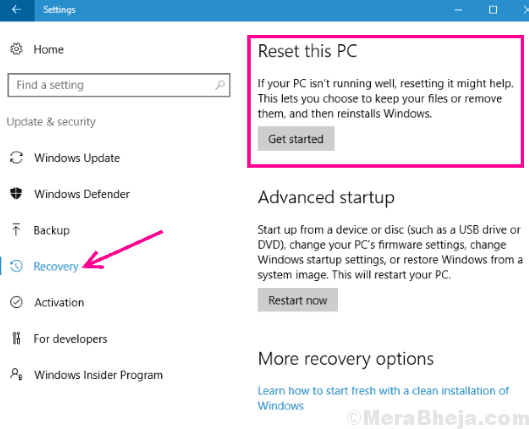 Проверка на драйвер за възстановяване откри за нарушение Windows 10