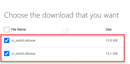 Escolha o download que você deseja, selecione as versões X64 e X86 em seguida