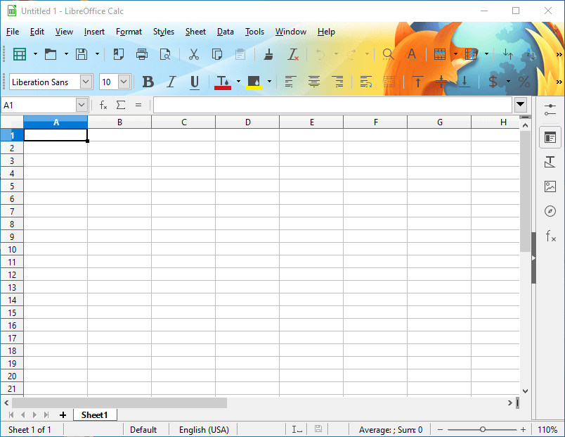Format file excel LibreOffice Calc tidak cocok dengan ekstensi