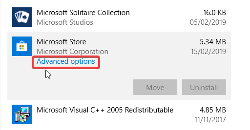 napredne možnosti Microsoft Store, če z vašim Microsoftovim računom nimate povezanih nobenih naprav