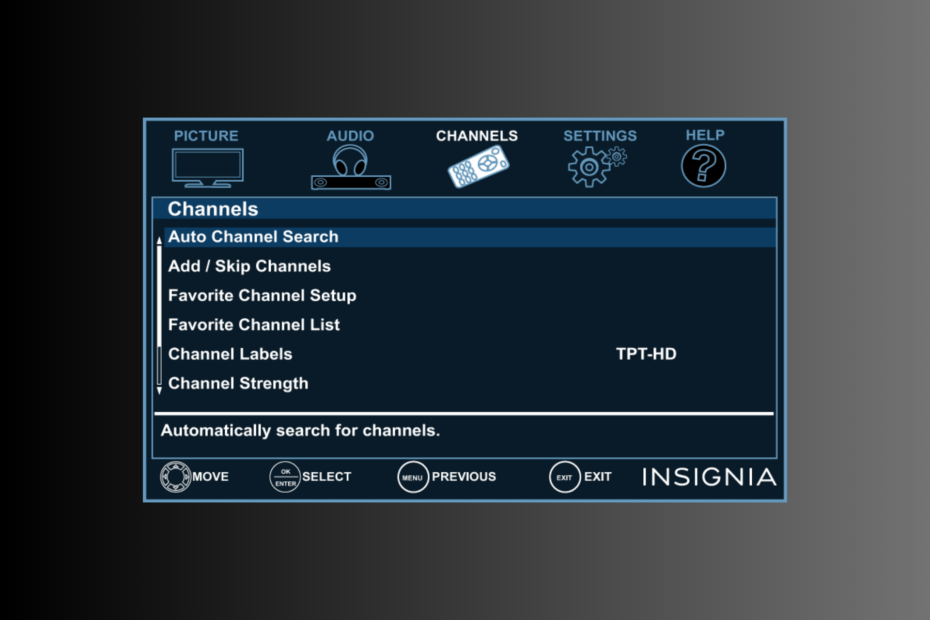 Autoscan korjaa Insignia TV Channel Scan -ongelmat