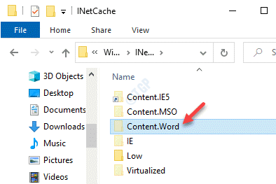 Datei-Explorer Inetcache Content.word Löschen