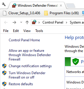Serverul Windows Allow a app link nu apare în rețea