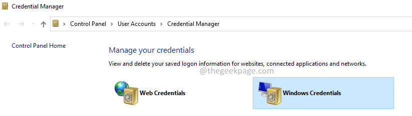 Windows-legitimationsoplysninger