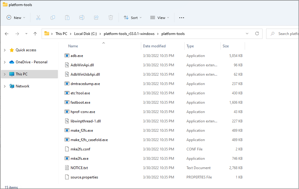 Wil je ADB-besturingen downloaden voor Windows 11?