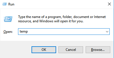 احذف ملفات Temp Windows 10 1