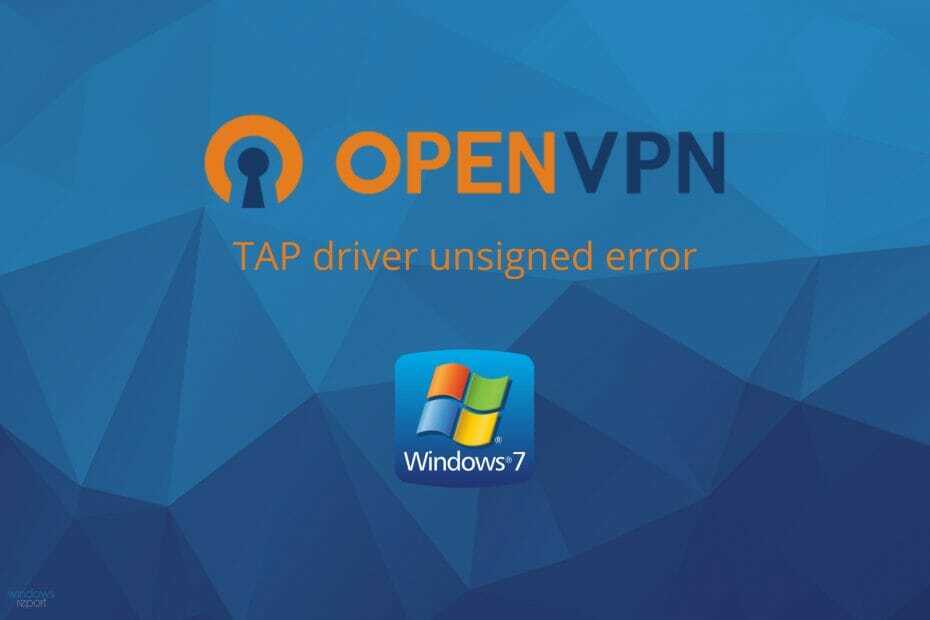 FIX: Windows 7 OpenVPN TAP driver unsigned error