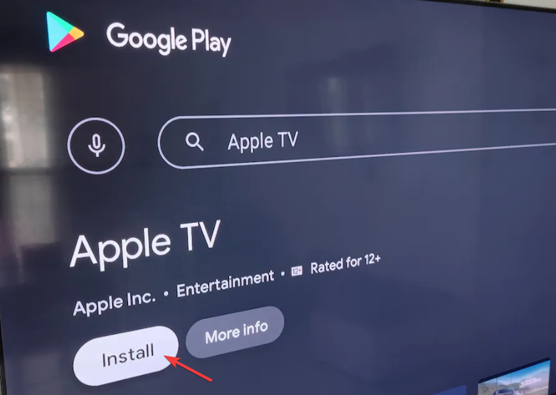 დააინსტალირეთ Apple tv google tv-ზე