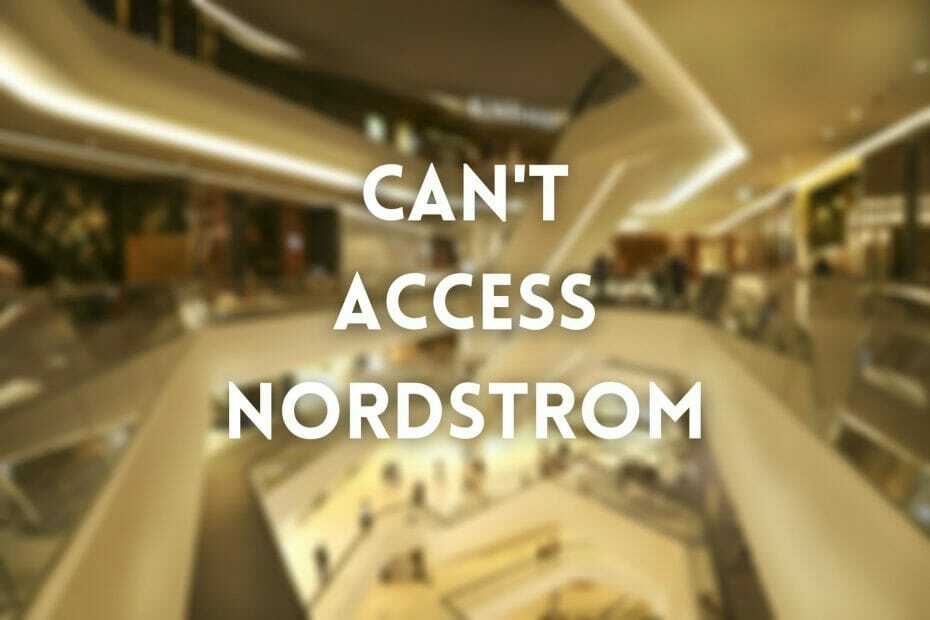 Kan ikke få tilgang til Nordstroms nettsted