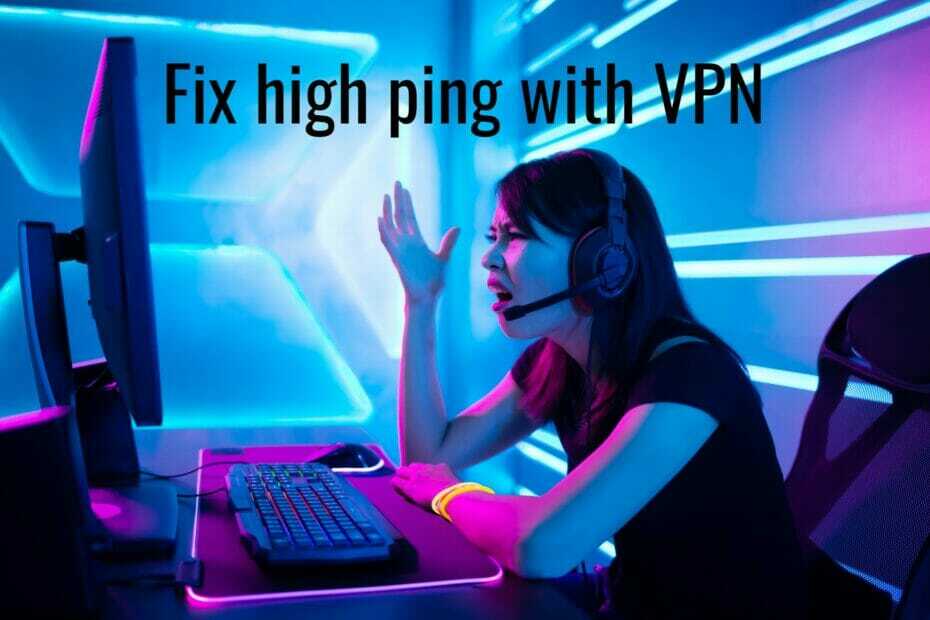 repareer hoge ping met VPN