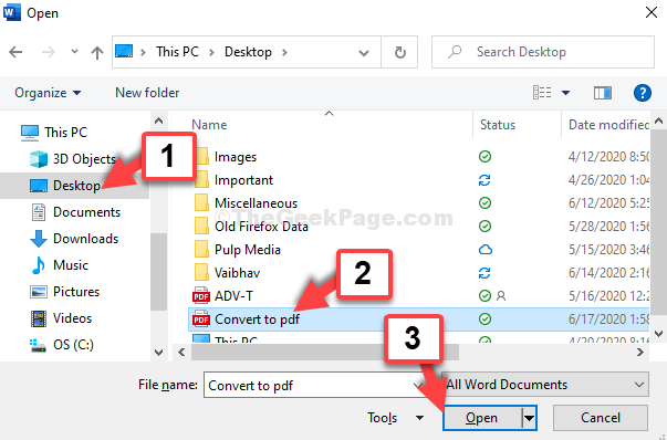File Explorer Desktop Valitse Pdf File Open