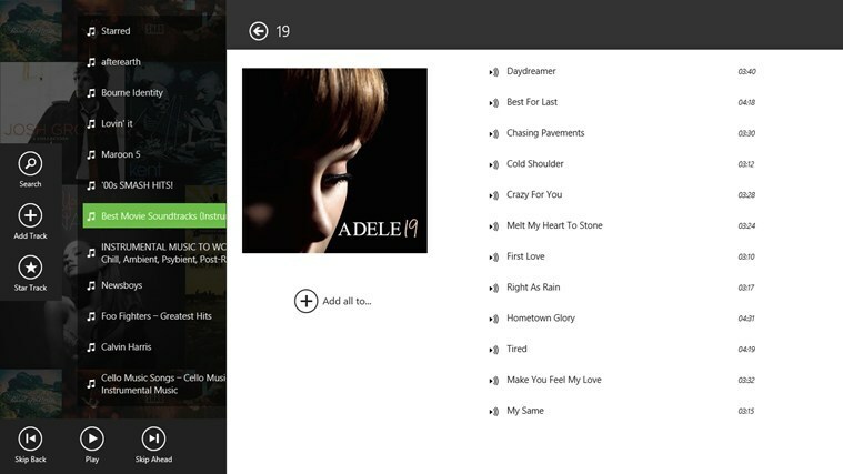 Windows 8 Spotify -sovellus