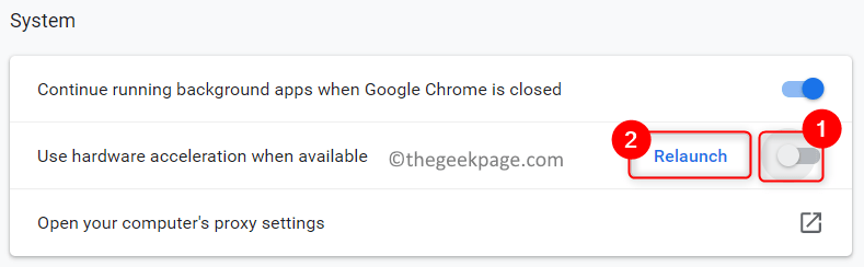 ปิดใช้งานการเร่งฮาร์ดแวร์ Chrome ขั้นต่ำ