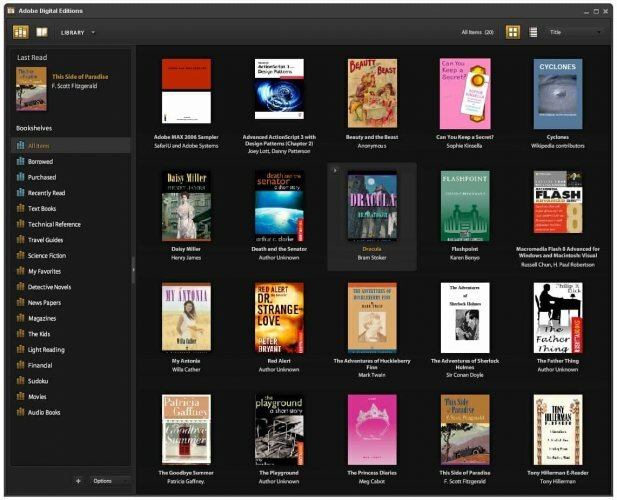 software de gerenciamento de e-books