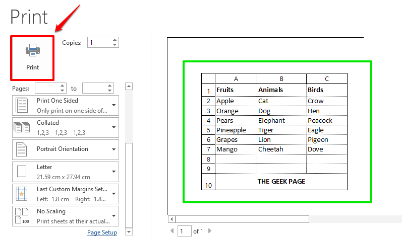 როგორ ამობეჭდოთ ბადის ხაზები, მწკრივის სათაურები და სვეტების სათაურები Microsoft Excel-ში